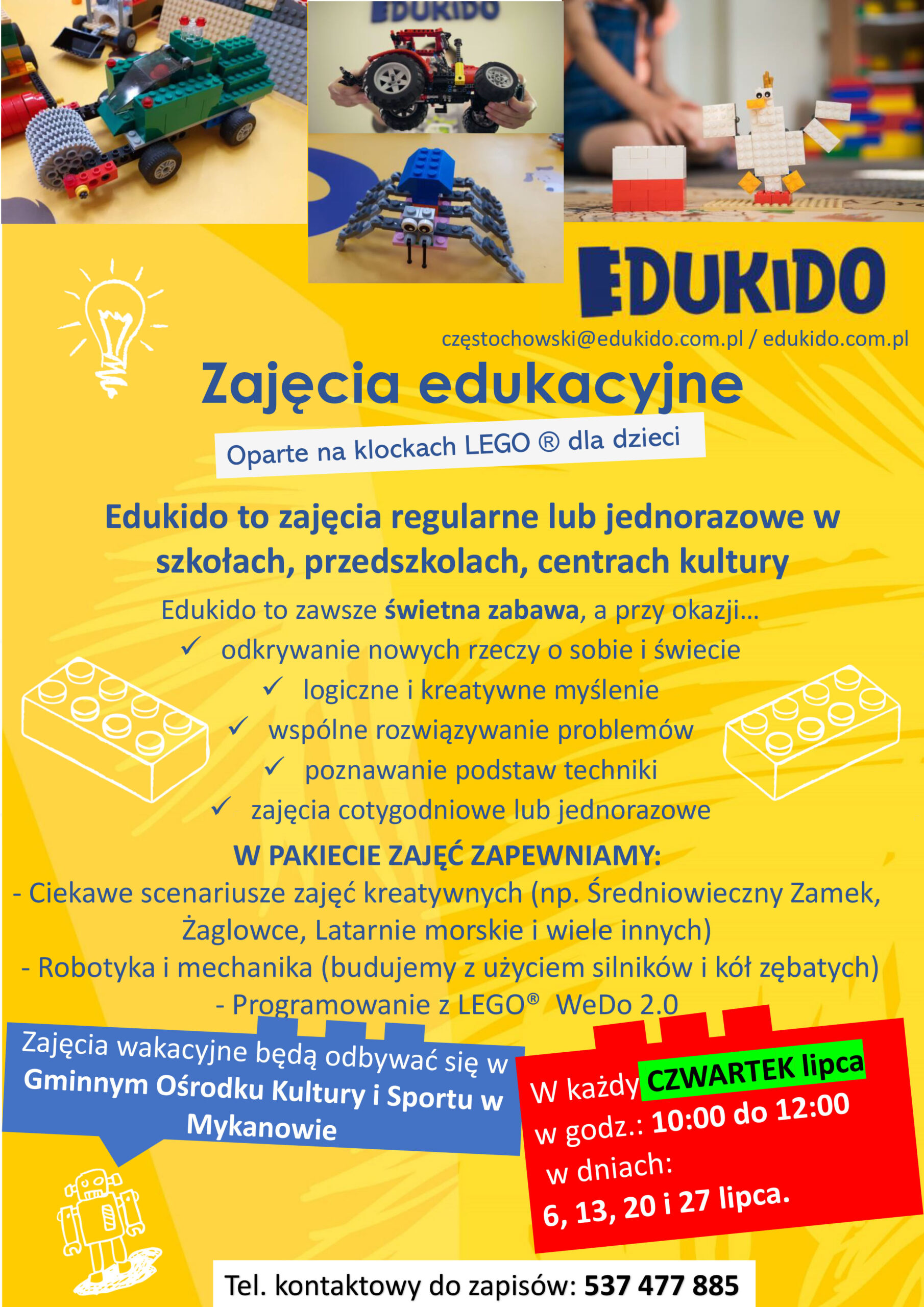 EDUKIDO zaprasza na zajęcia wakacyjne!