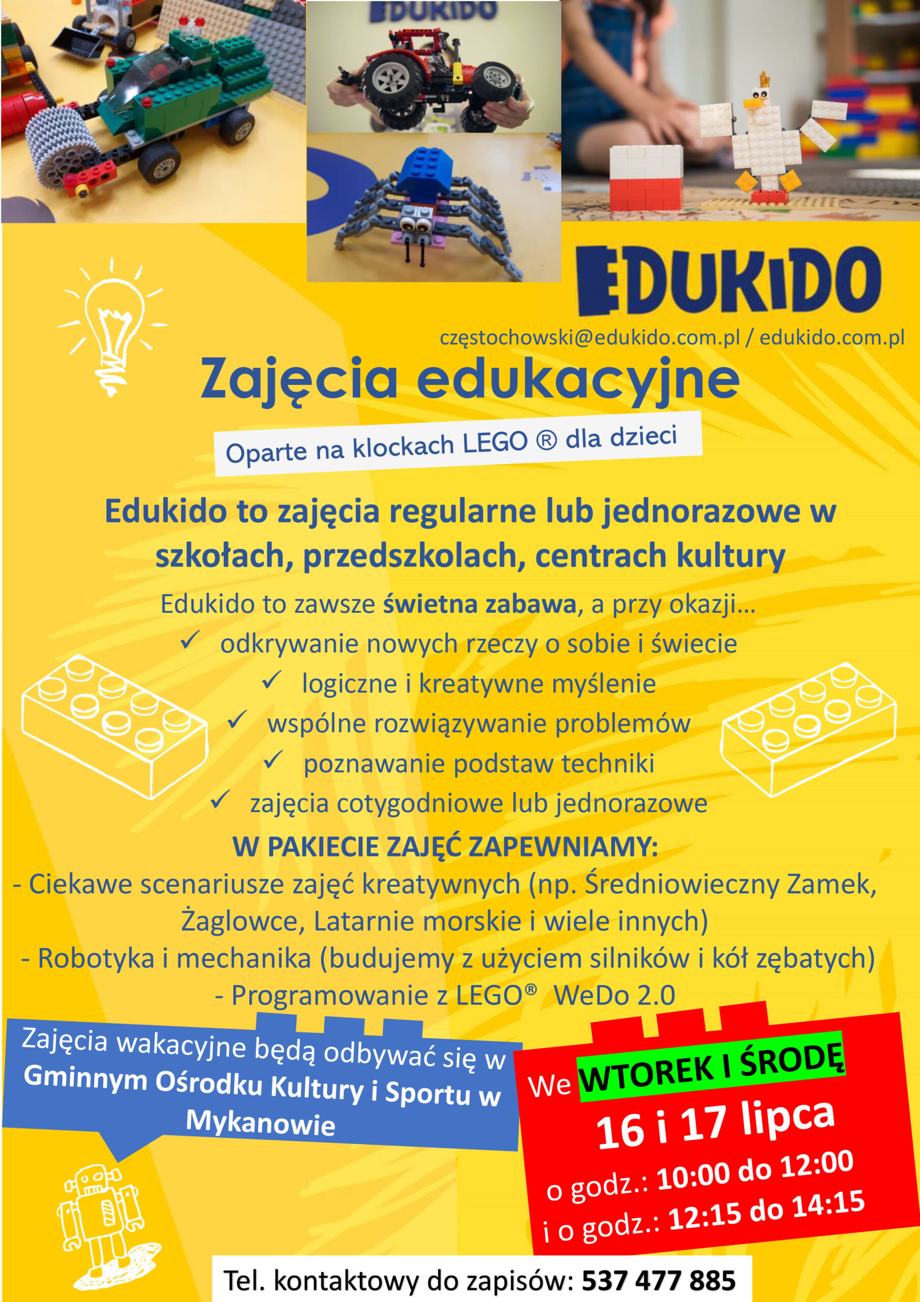 Zapraszamy na zajęcia EDUKIDO w wakacje!